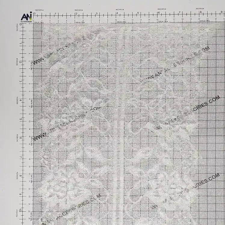Lace Floral Motif Eyelash Lace Trim for Sewing & Fashion | Ani Accessories on a grid background