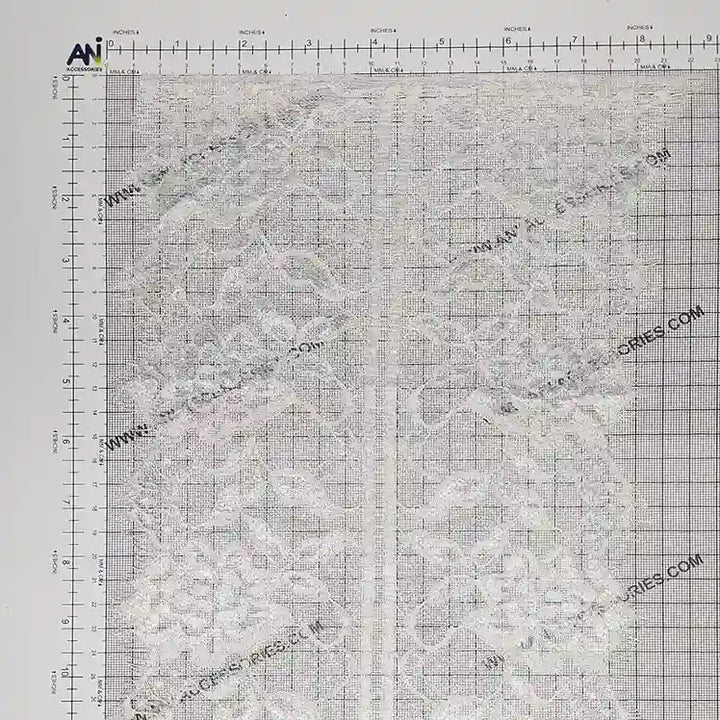 Lace Floral Motif Eyelash Lace Trim for Sewing & Fashion | Ani Accessories on a grid background