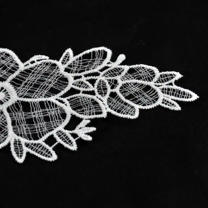 ANI Accessories close-up of the flowers and leaves on the floral side of the butterfly patch 