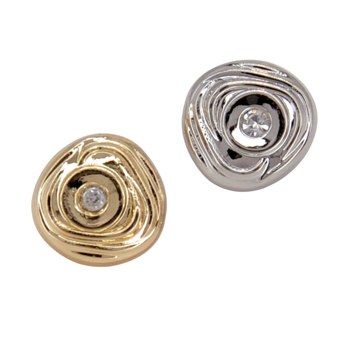 Swirl Stone Metal Button | 10mm (16L)