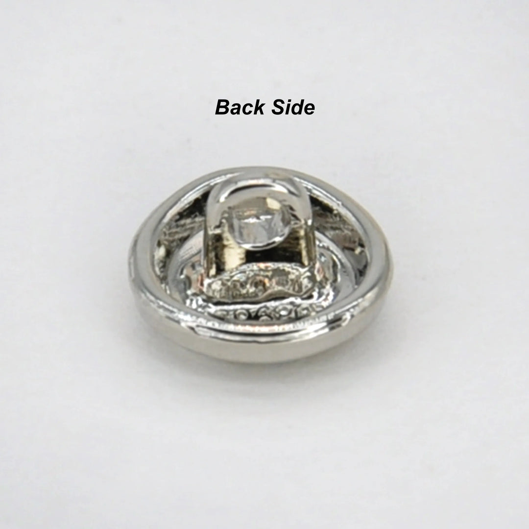 Swirl Stone Metal Button | 10mm (16L)