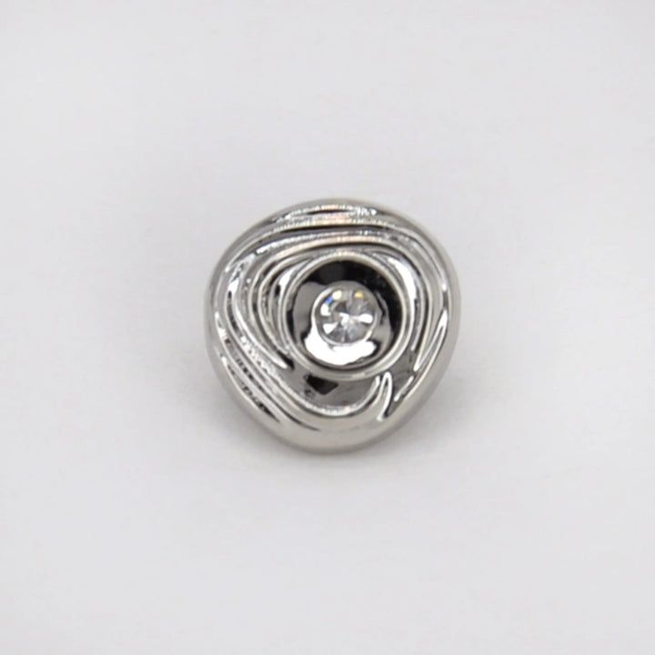 Swirl Stone Metal Button | 10mm (16L)
