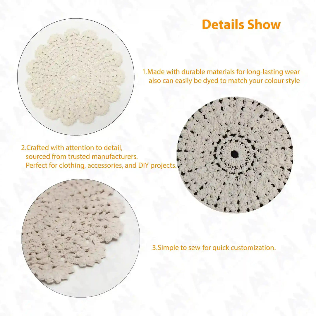 Cut Work Floral Style Cotton Patch