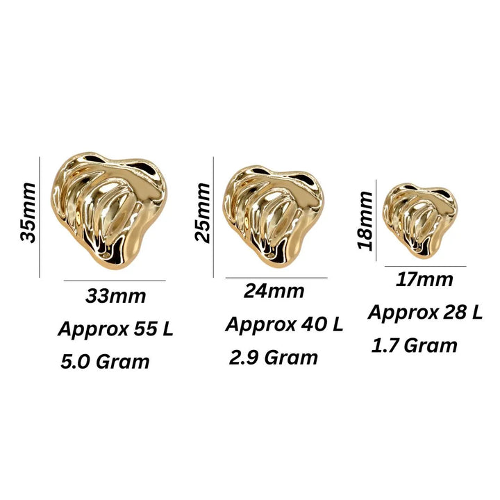 Abstract Irregular Designer Metal Button | 18mm(28L), 25mm(40L) & 35mm(40L)