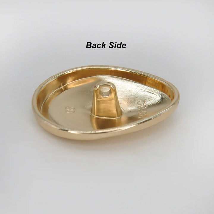 Bean Shape Metal Buttons |  20mm(32L), 25mm(40L) & 30mm(47L)