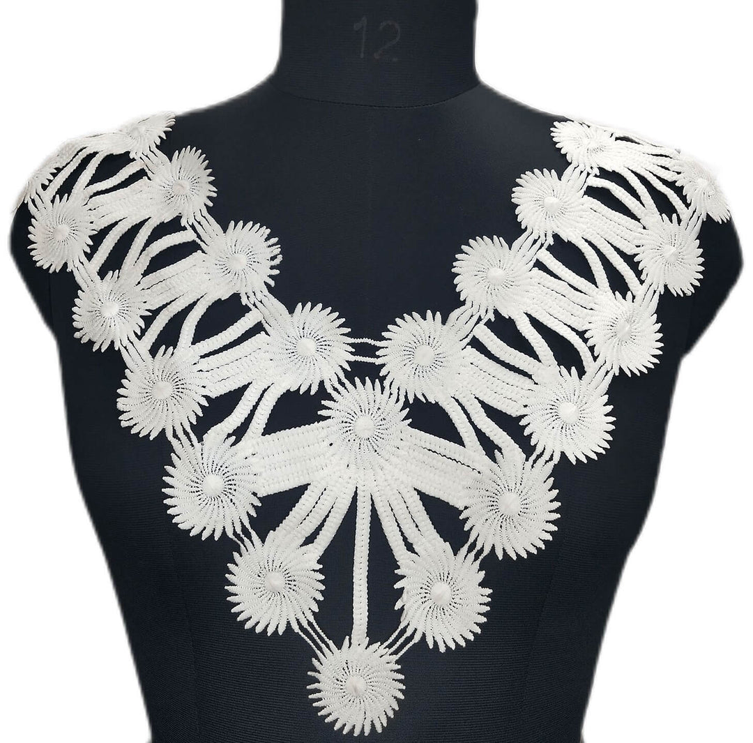 dyeable V neckline applique by Ani Accessories, easy to match with any kurti or ethnic outfit