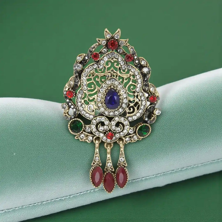 ANI Accessories Edwardian style brooch worn as a pendant on a gold chain