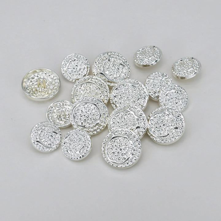 Hammered Circle Metal Button | 18mm (28L) & 23mm (36L)