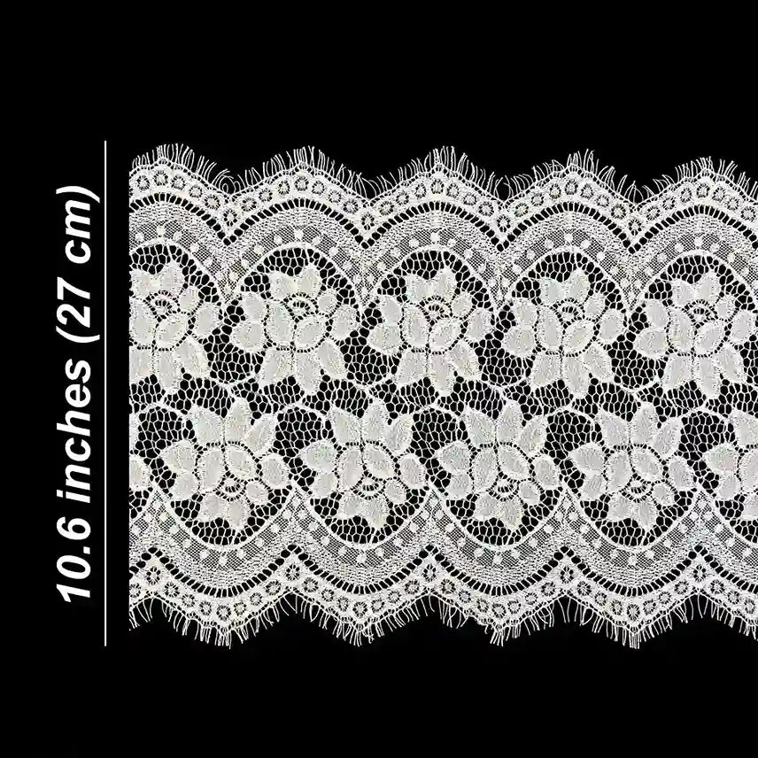 ANI Accessories French lace size chart showing 10.6 inch (27 cm) width