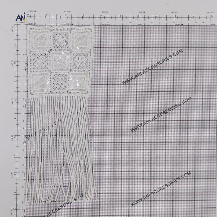 ANI Accessories fringe spun poly patch on a measuring grid: 10 x 3.5 inches (25.5 x 9 cm) 
