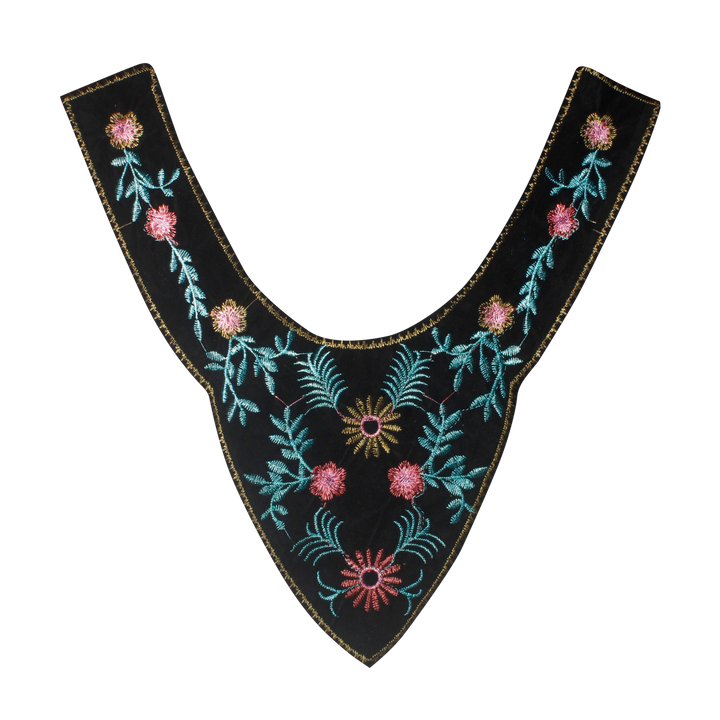 Royal Floral Round Shape Neckline