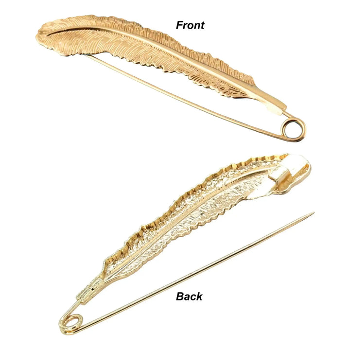 Ani Accessories gold safety pins showing front and back sides with elegant metal finish, perfect for ethnic & western wear.