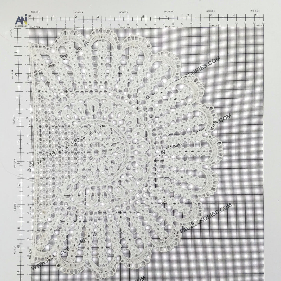 ANI Accessories half round cotton patch on a measuring grid, about 8.5 x 10.5 inches 