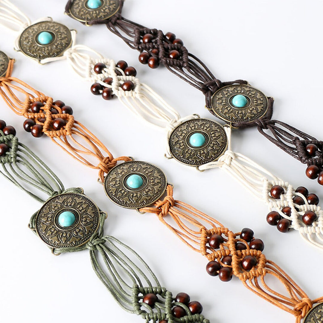 Ethnic beaded Macrame Belt