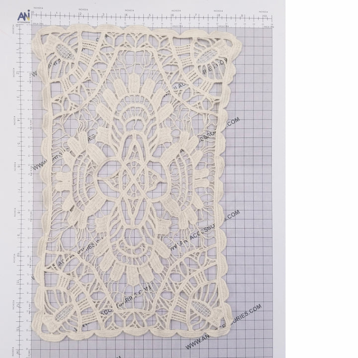 ANI Accessories large crochet patch on a measuring grid, about 9 x 13.5 inches 