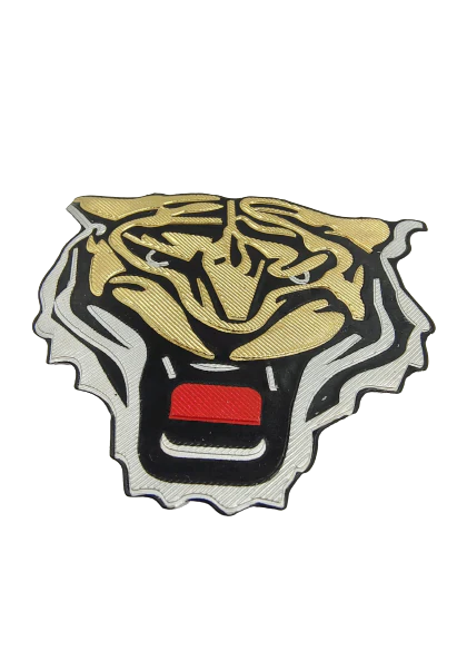 3D Embossed Tiger Face Hot-Fix Patch