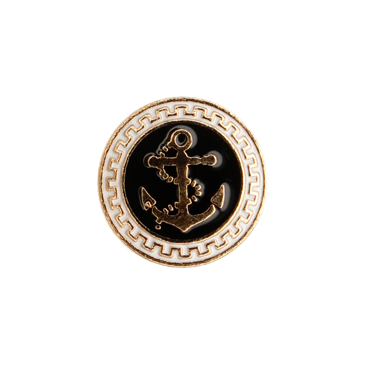 Gold and Black Anchor Metal Button (7 Big + 7 Small)