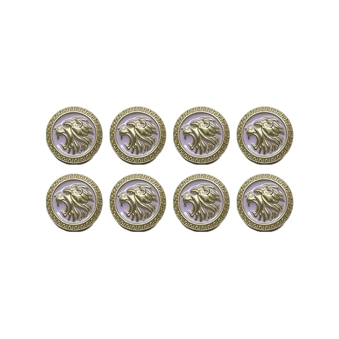 Golden Royal Roars Lion Abs Shank Buttons(Pack of 8 Buttons)