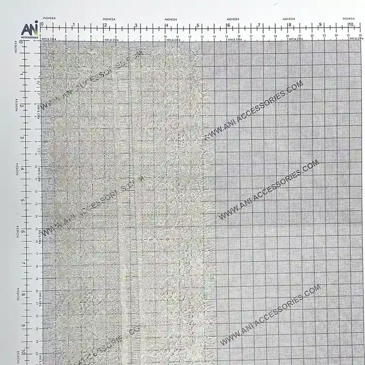 Premium Lightweight Lace Fabric for Sarees, Lehengas, Blouses & Dresses displayed on a measurement grid