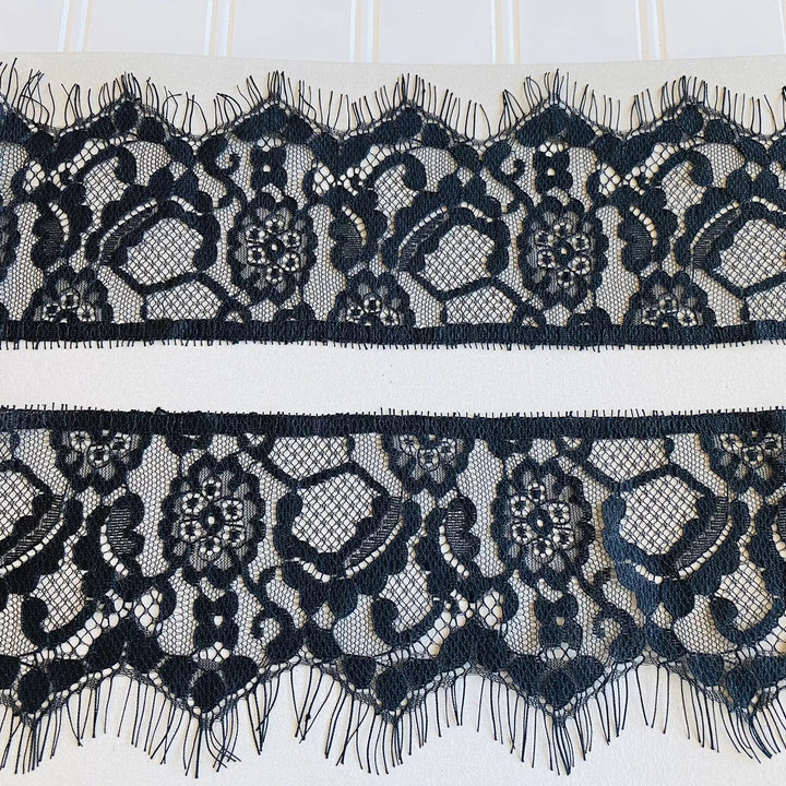 Scalloped Floral Eyelash Lace Dress
