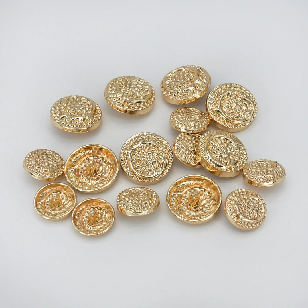 Hammered Circle Metal Button | 18mm (28L) & 23mm (36L)