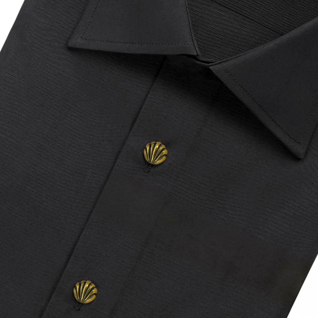 Scallop Shell Shaped Metal Button | 12mm (20L)