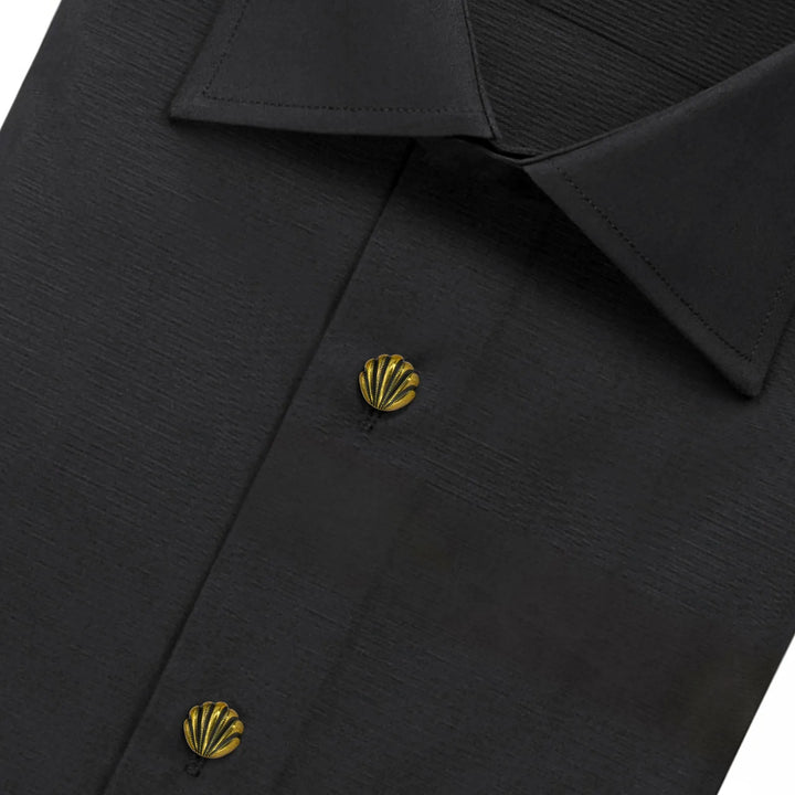 Scallop Shell Shaped Metal Button | 12mm (20L)