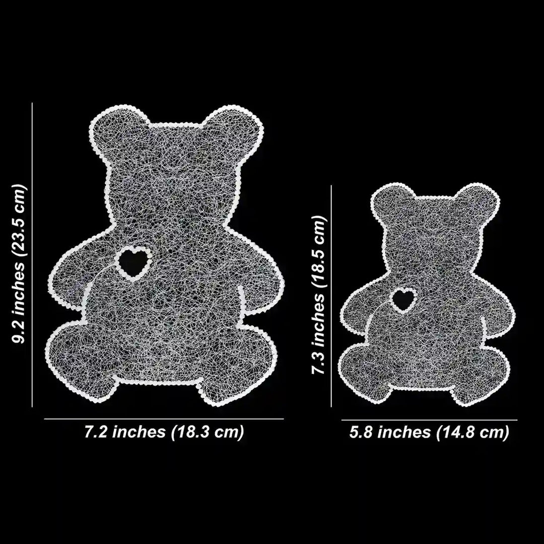ANI Accessories teddy bear patch in two sizes: 9.2 x 7.2 inches and 7.3 x 5.8 inches 