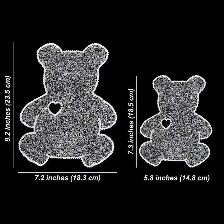 ANI Accessories teddy bear patch in two sizes: 9.2 x 7.2 inches and 7.3 x 5.8 inches 
