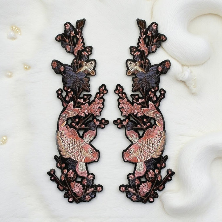 Japanese Traditional Inspire Koi Fish Hot fix or Sew Patch