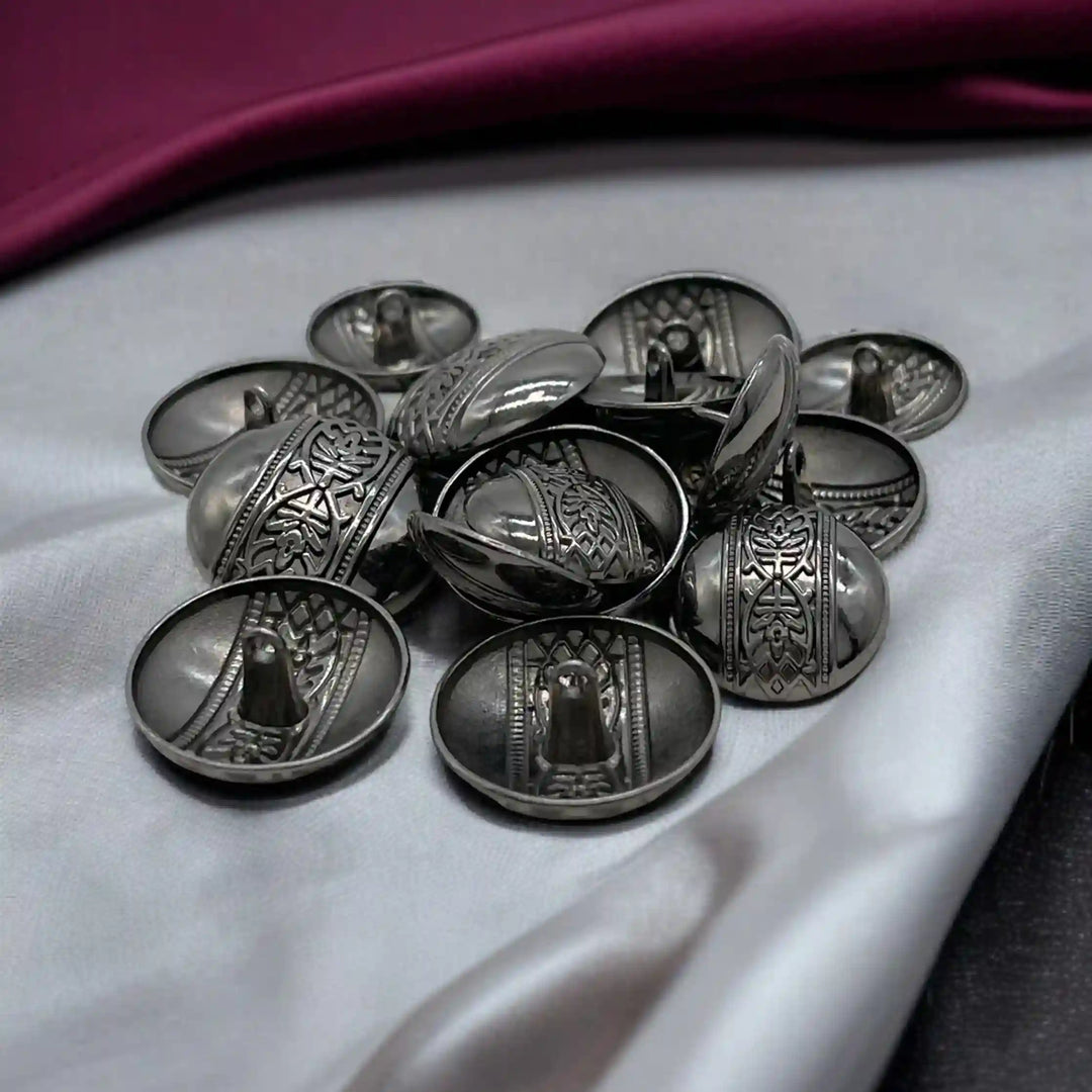 Etched Design Metal Buttons