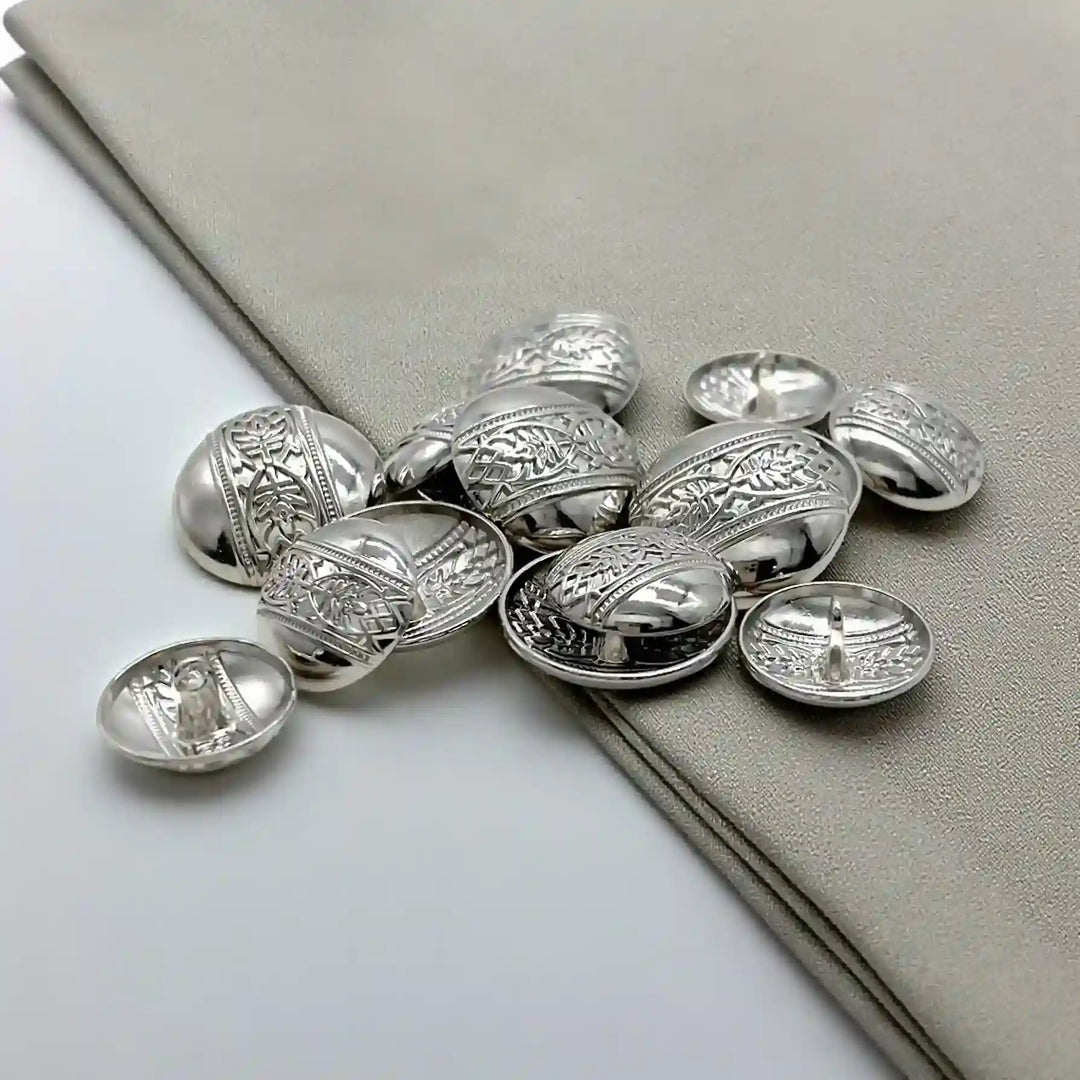 Etched Design Metal Buttons