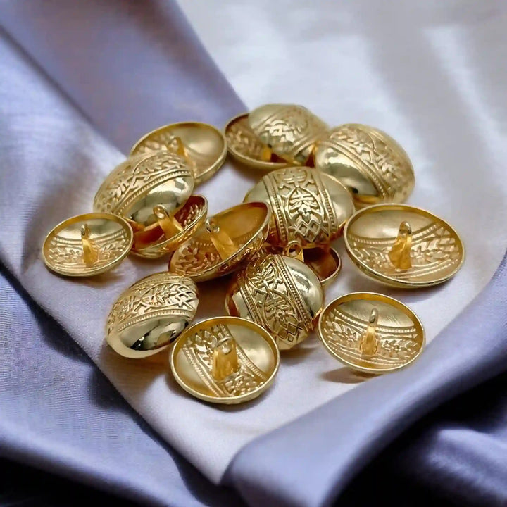 Etched Design Metal Buttons
