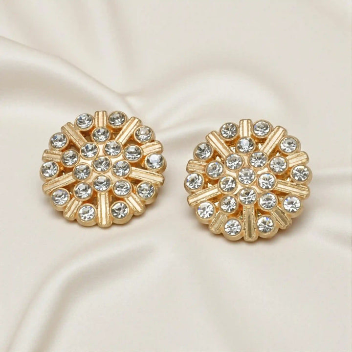 Gold-Tone Crystal Starburst Button Cover