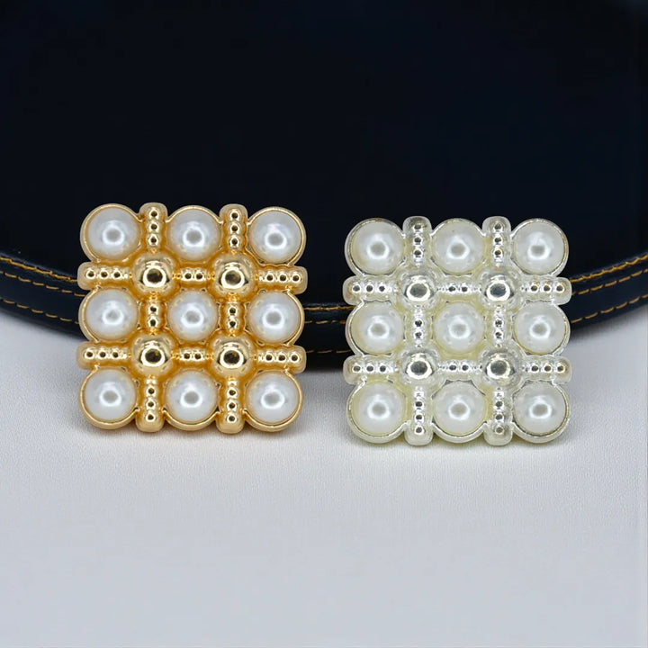 Pearl Square Medallion Button | 20mm, 18mm & 15mm