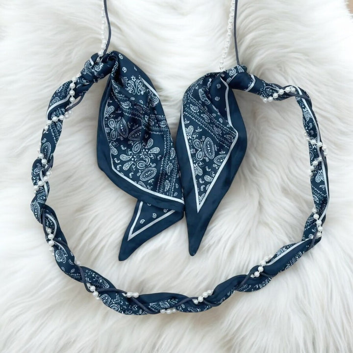 Scarf Pearl Macramé Belt