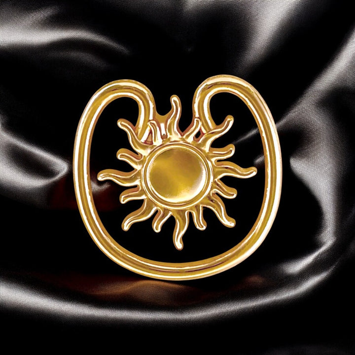 Sun Spiral Golden metal Buckle