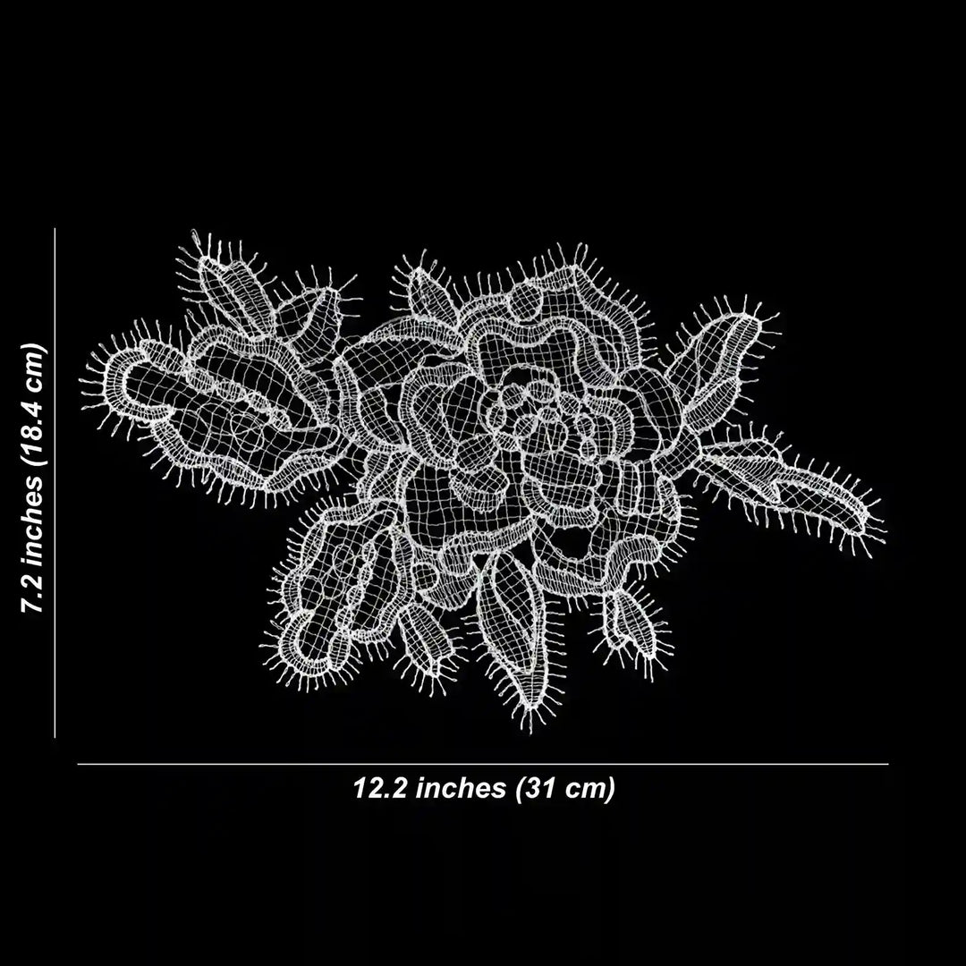 ANI Accessories wide flower patch size: 12.2 inches wide and 7.2 inches height