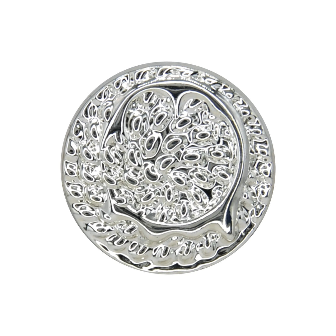 Hammered Circle Metal Button | 18mm (28L) & 23mm (36L)