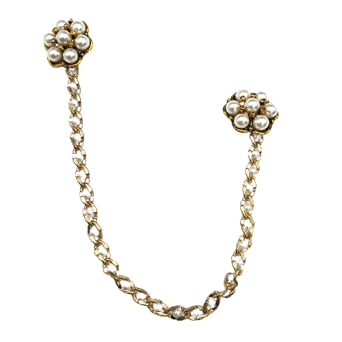 Pearls Chain Design Brooch