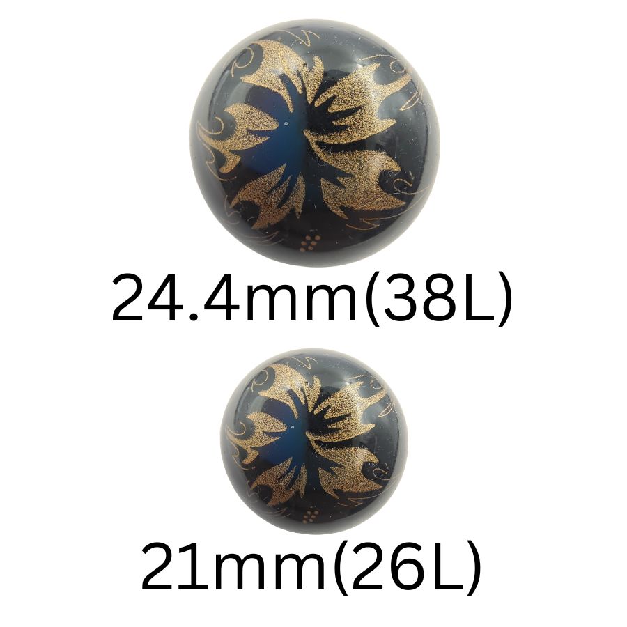 Round Graceful Golden Flower Shank Button (Pack Of Eight)