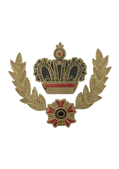 Ani Accessories Crown Design Elegant Hot-Fix Patch for jackets shirts denim jeans bags and DIY clothing projects with royal metallic design