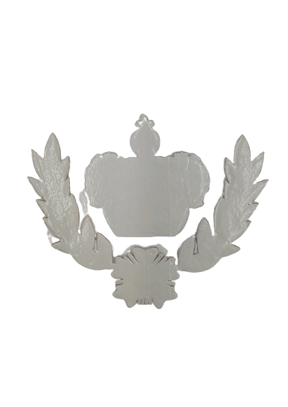 Ani Accessories Crown Design Elegant Hot-Fix Patch backside view showing clean metallic finish for jackets shirts denim jeans bags and DIY projects