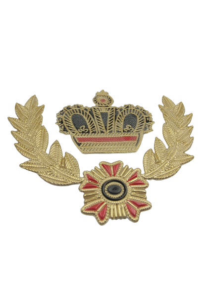 Ani Accessories elegant crown hot-fix patch for clothing, bags, jackets, and DIY fashion with detailed metallic applique design