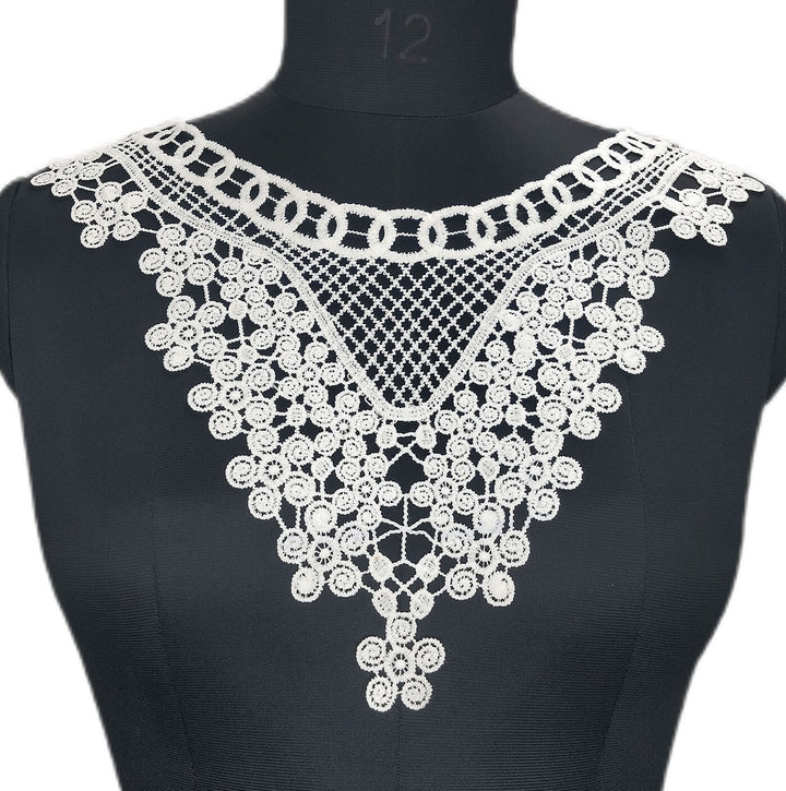 Ani Accessories intricate grid design neckline with detailed embroidery for elegant dresses and ethnic wear
