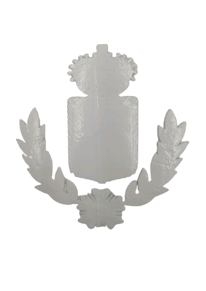 Crown Bee Zardosi patch by Ani Accessories showing backside, revealing stitching and backing details for apparel and DIY use