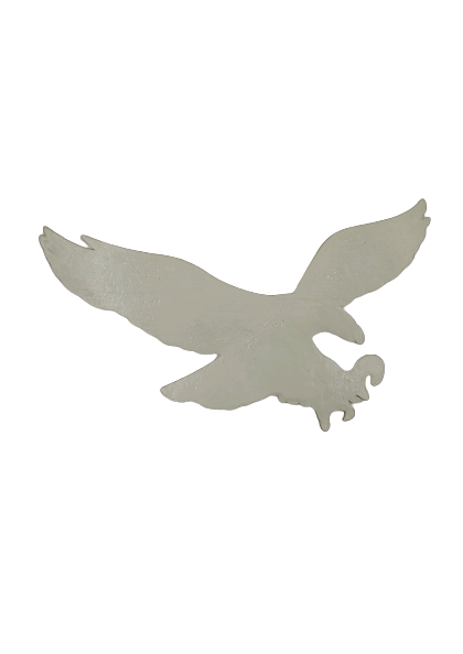 Eagle iron-on patch by Ani Accessories showing backside, revealing heat-adhesive backing for jackets, bags, and DIY use