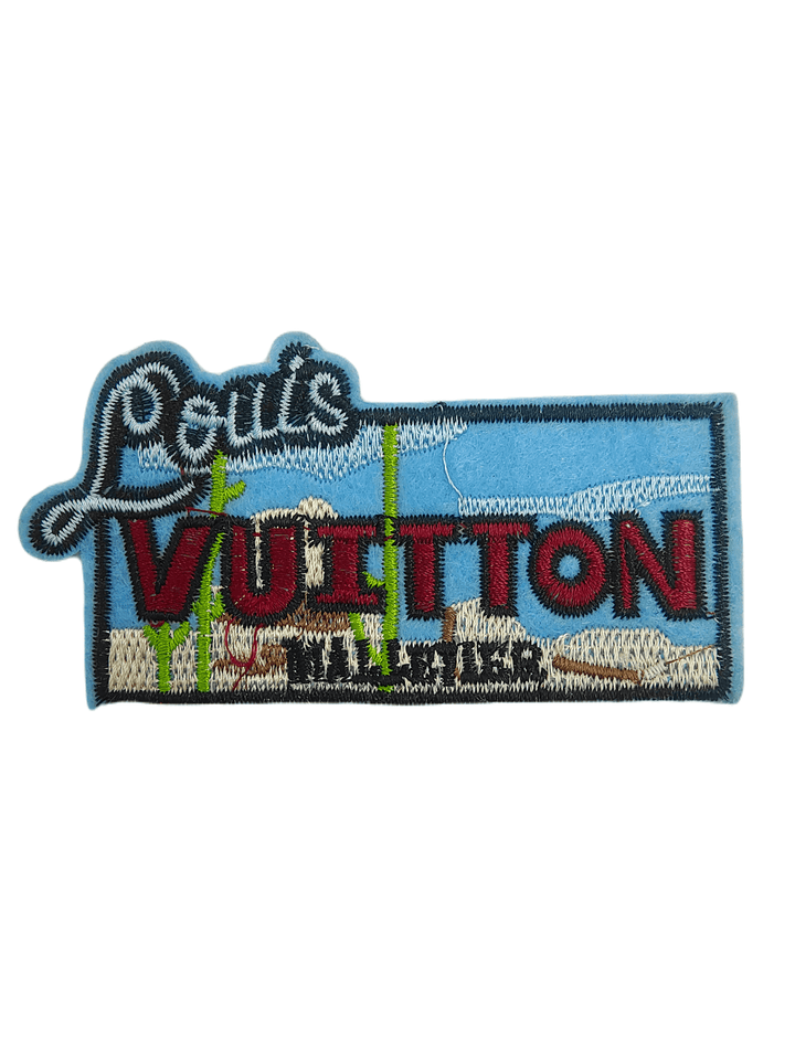 Cool Blue Embroidered Sewable Patch