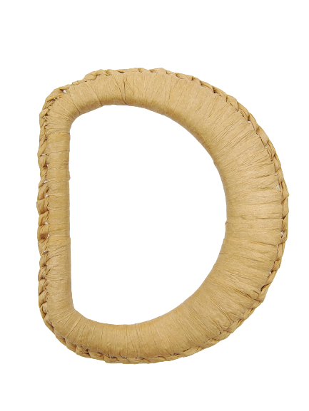 D-Shape Raffia Handmade Buckle