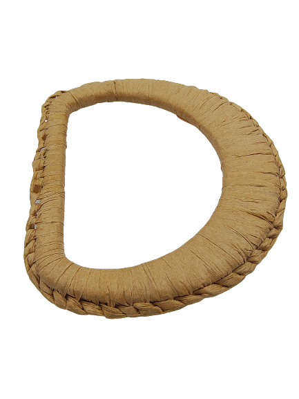 D-Shape Raffia Handmade Buckle